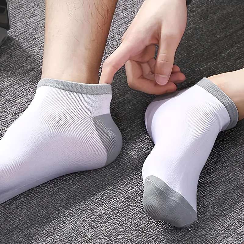 10 Pairs Gray One Size High Elastic Socks