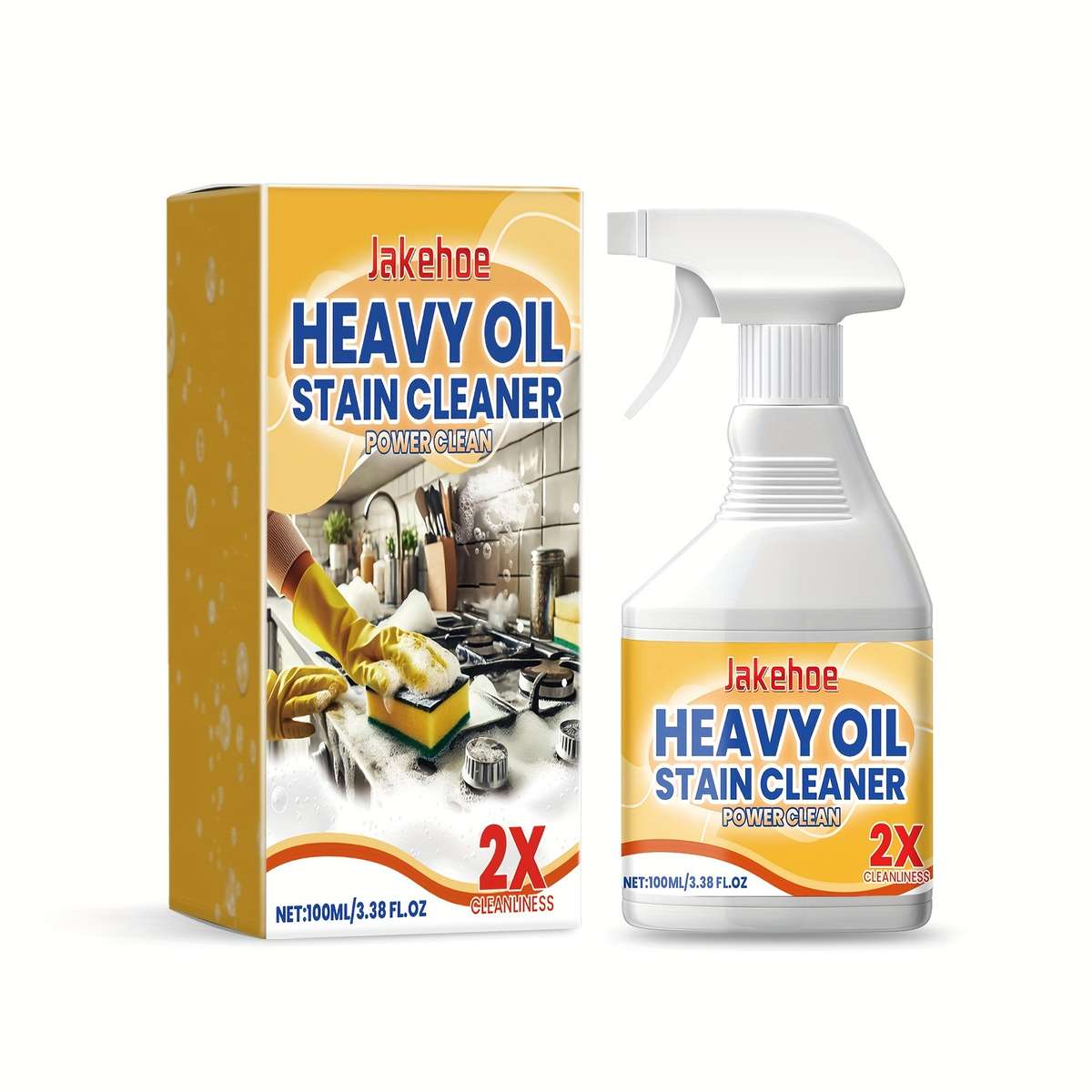 1pc Heavy-Duty Kitchen Grease Oil Remover Spray Citric Acid Formula for Effortless Cleaning