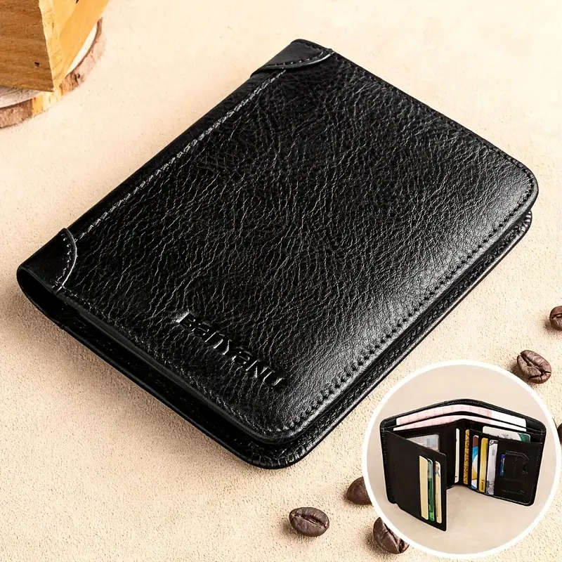 Men's Genuine Leather Wallet - Black
