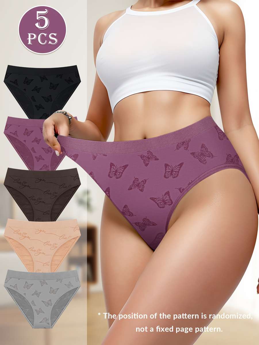 5pc Womens Underwear Color Mixed Colors Sizel