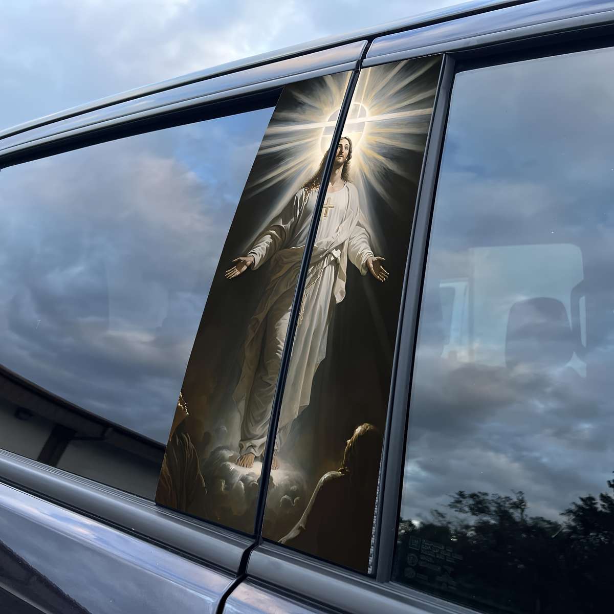 2PCS Jesus Christian Themed Stickers