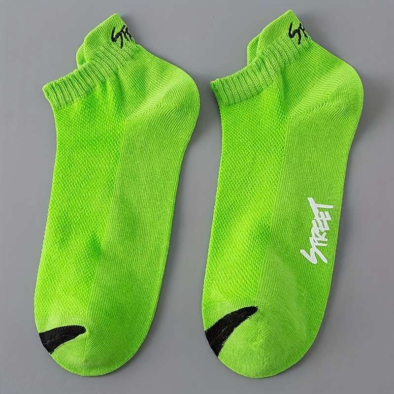 5 Pairs Of Mixed Colors One Size High Elastic Socks