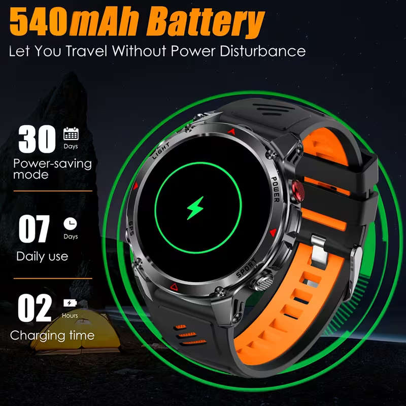 GPS Stainless Steel Sports Watch