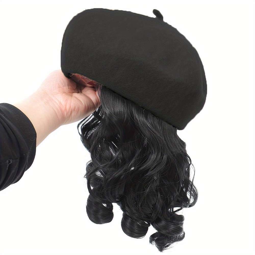 1Pc Black 15.24cm Fashion Design Wig