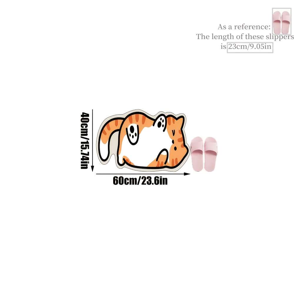 Belly cat Pink edge 40x60cm 15.74x23.6inch Floor Mat