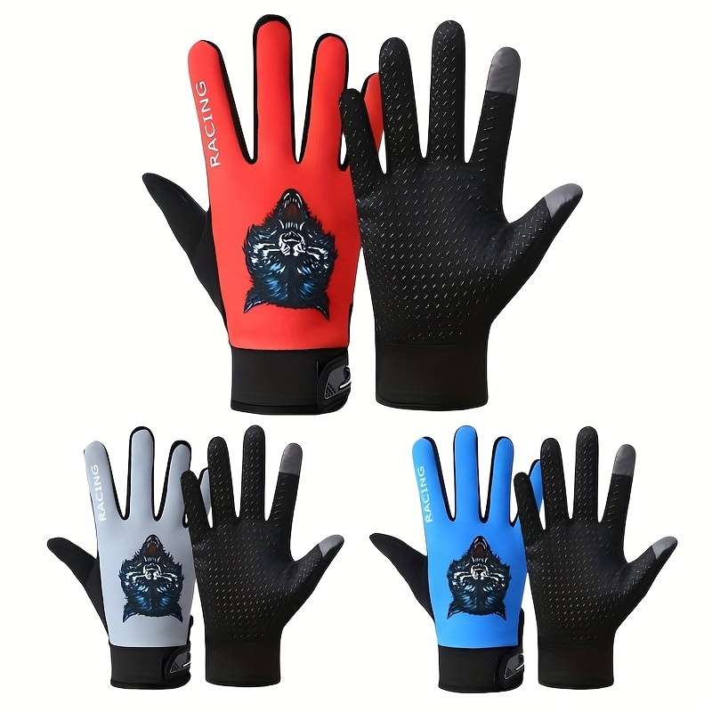 1 Pair Red Outdoor Sports Gloves