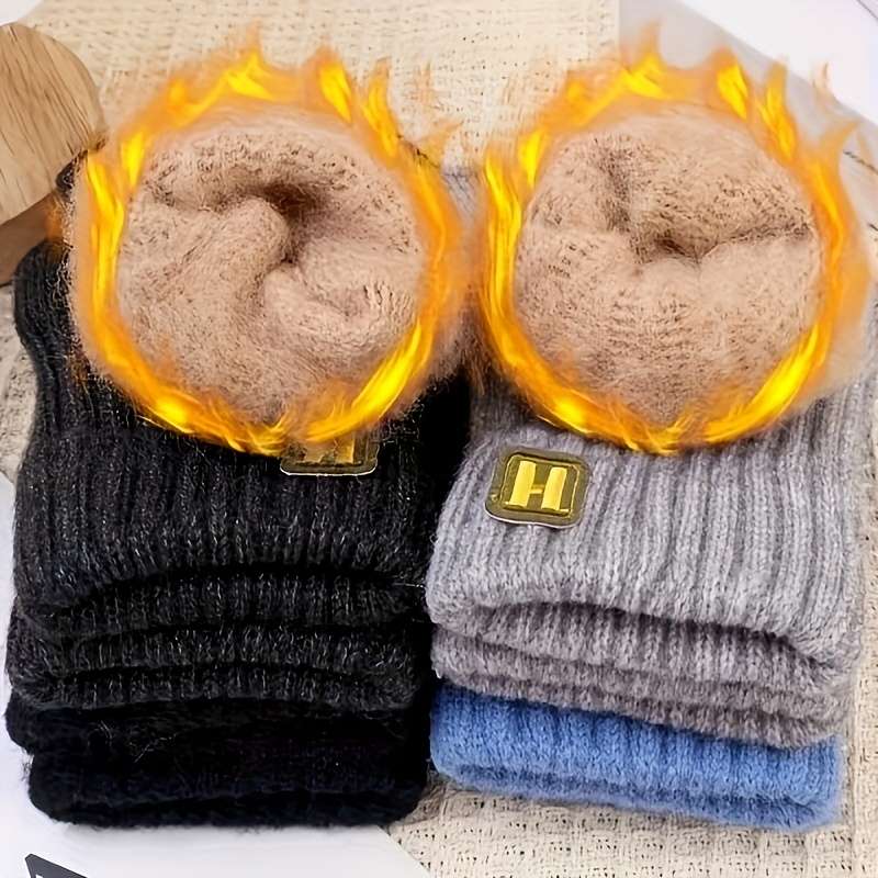 1 Pair Light Grey Warm Touchscreen Fingerless Gloves