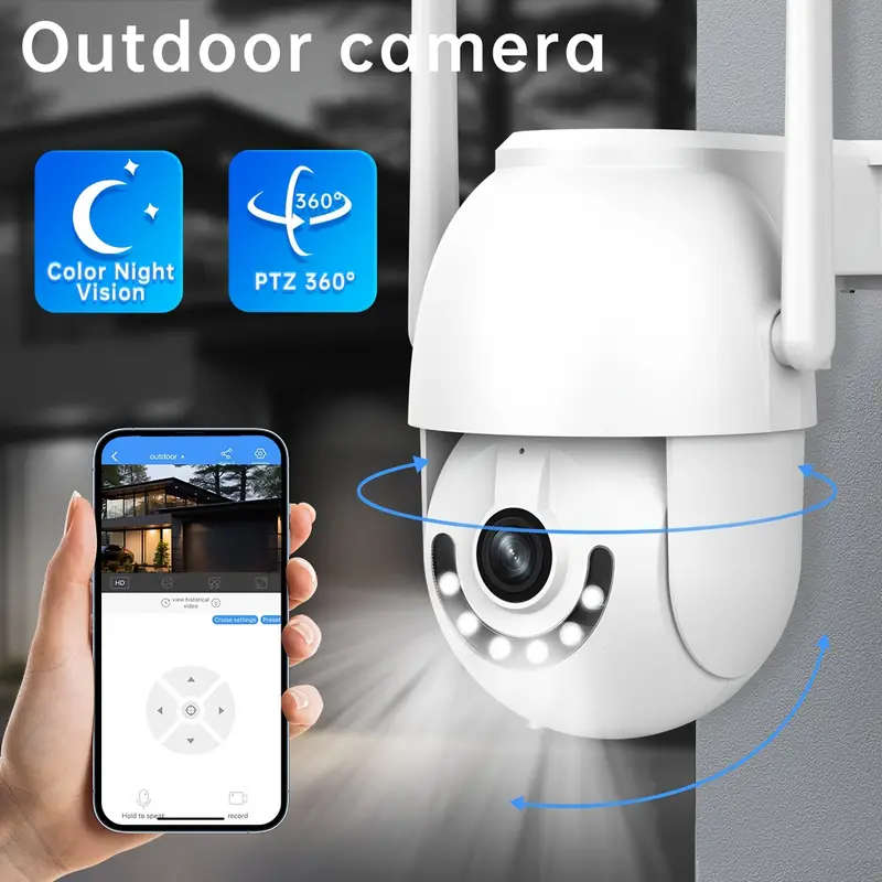 Waterproof Outdoor Smart WIFI PTZ Security HD Camera