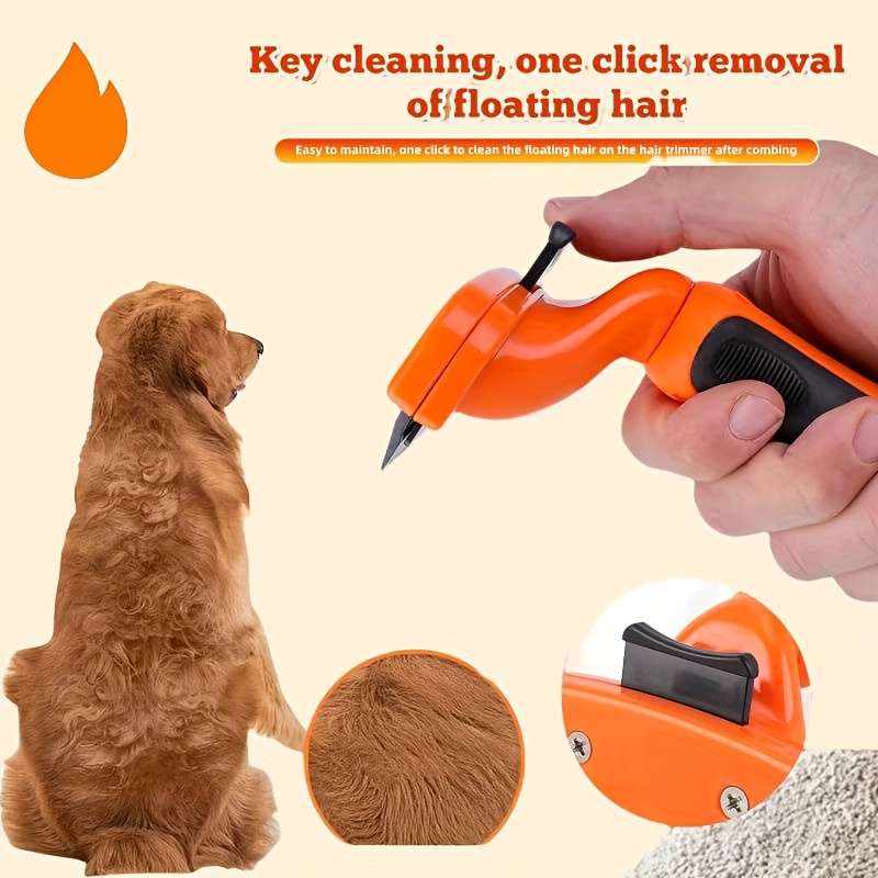 Orange Red Small Pet Comb