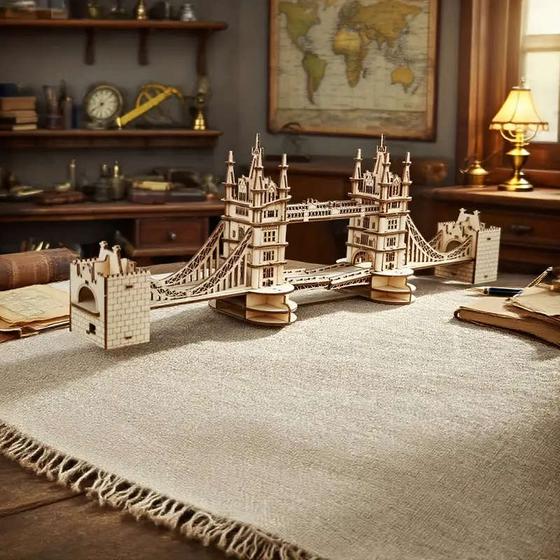 3D Model London Tower Bridge DIY Wooden Jigsaw Puzzle