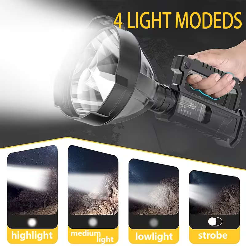 Large P70 LED Super Bright Rechargeable Searchlight