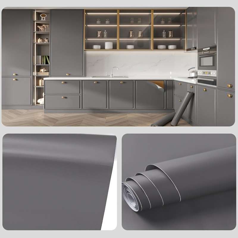 1PC Wall StickersSmoky Gray60cmX3m 23.62X118.11in