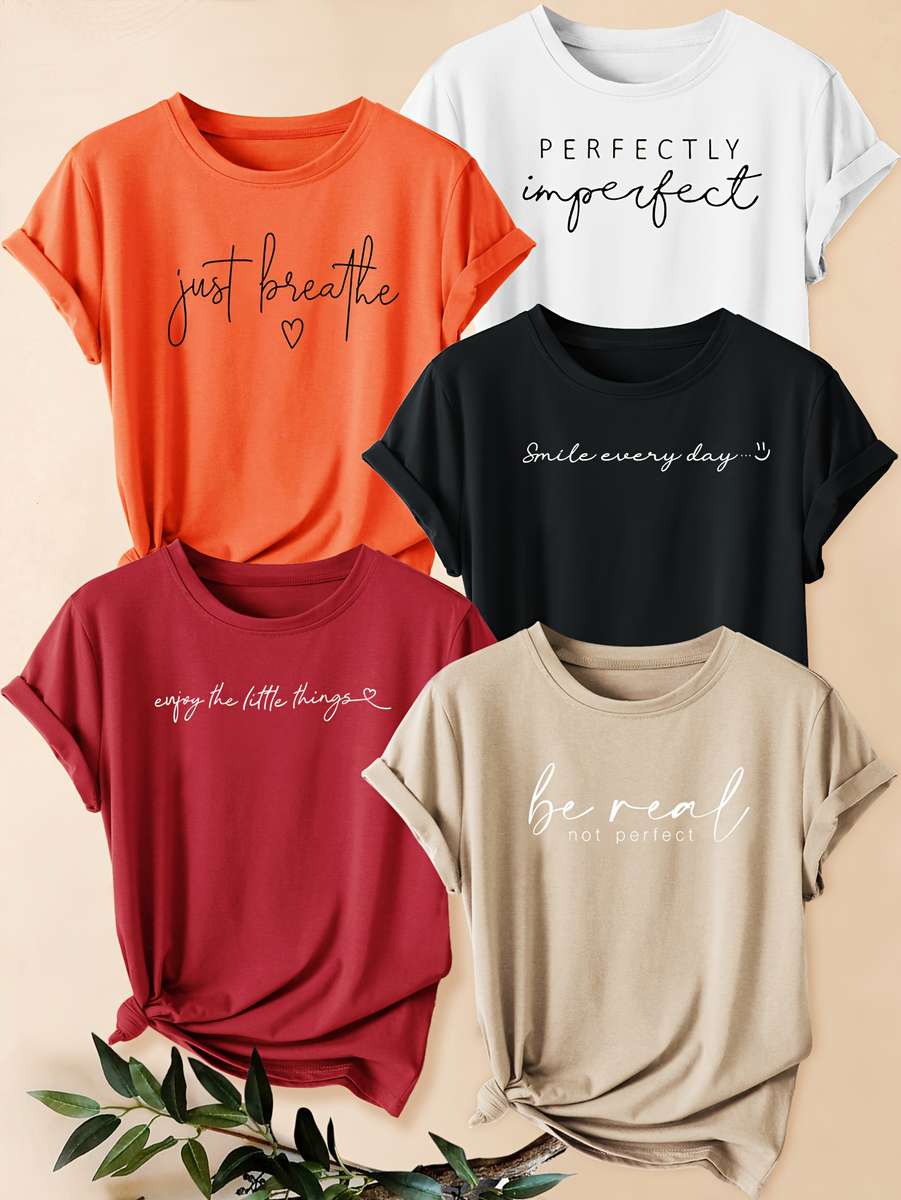 Womens T Shirt Color Orange  Red  White  Black  Apricot Sizem