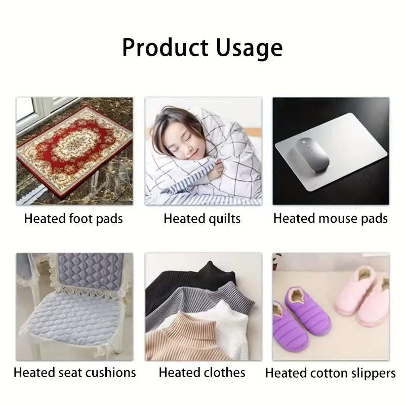 1pc Versatile 5V 5W USB Heating Pad Compact Graphene Electric Heater for Insulated Boxes