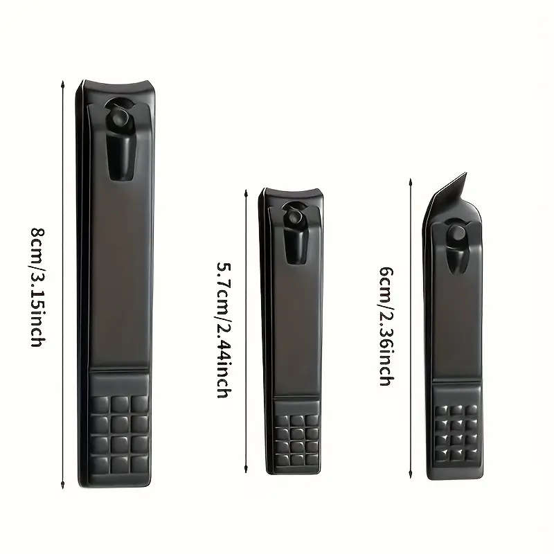 3pcs Stainless Steel Manicure Pedicure Set Sharp Nail Clippers and Dead Skin Scissors