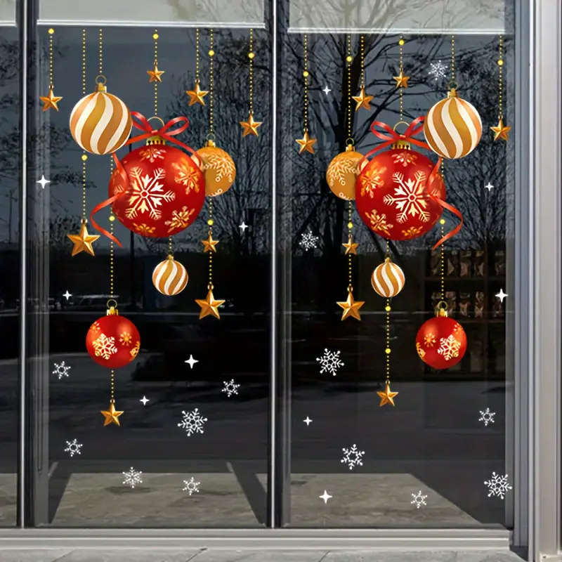 Modern Christmas Window Decal