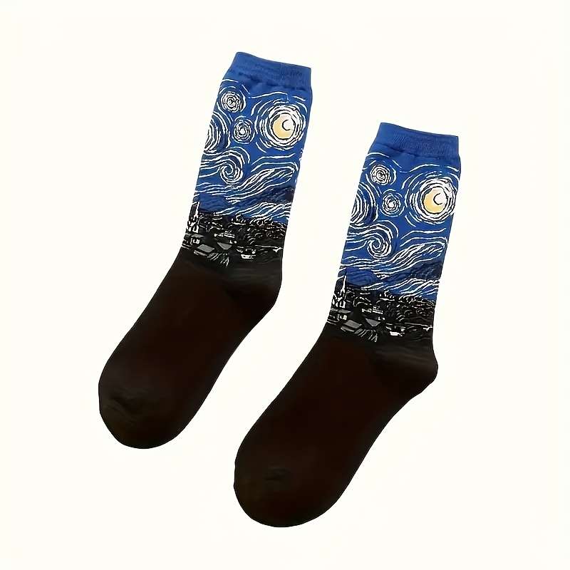 1 Pair Of Mixed Colors One Size Socks