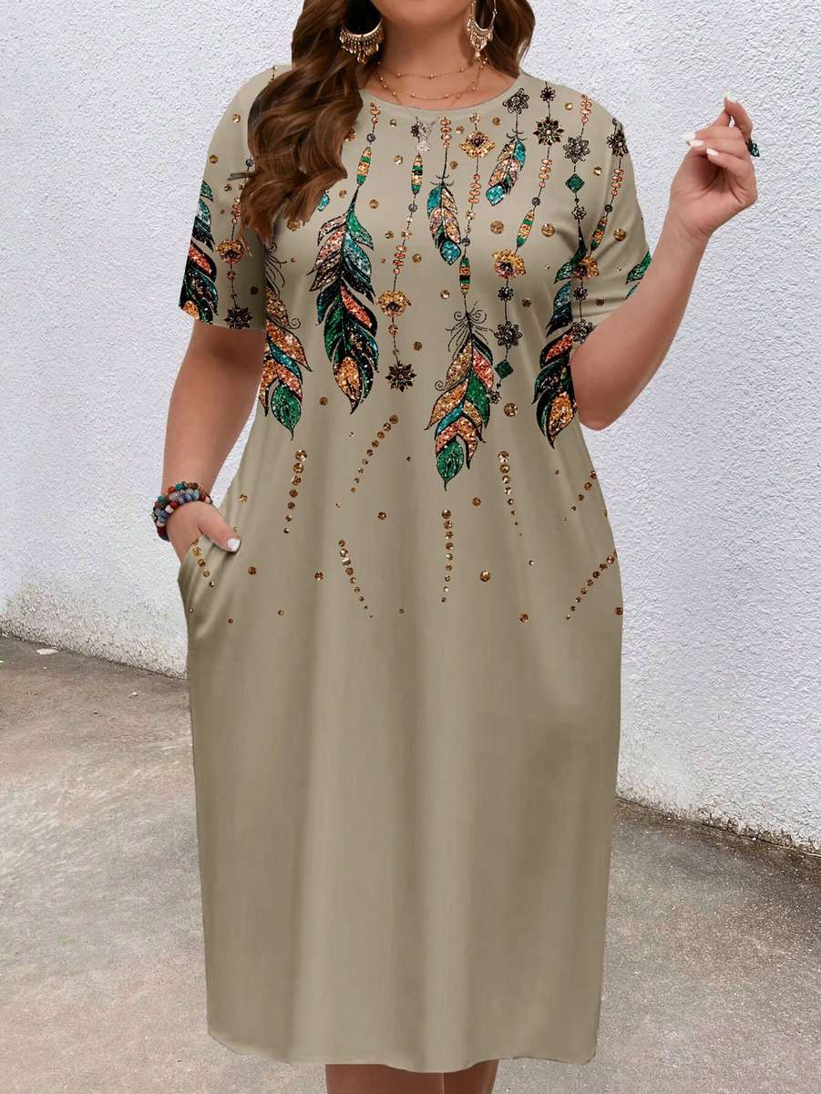 Women S Dress Color Khaki Size 5Xl