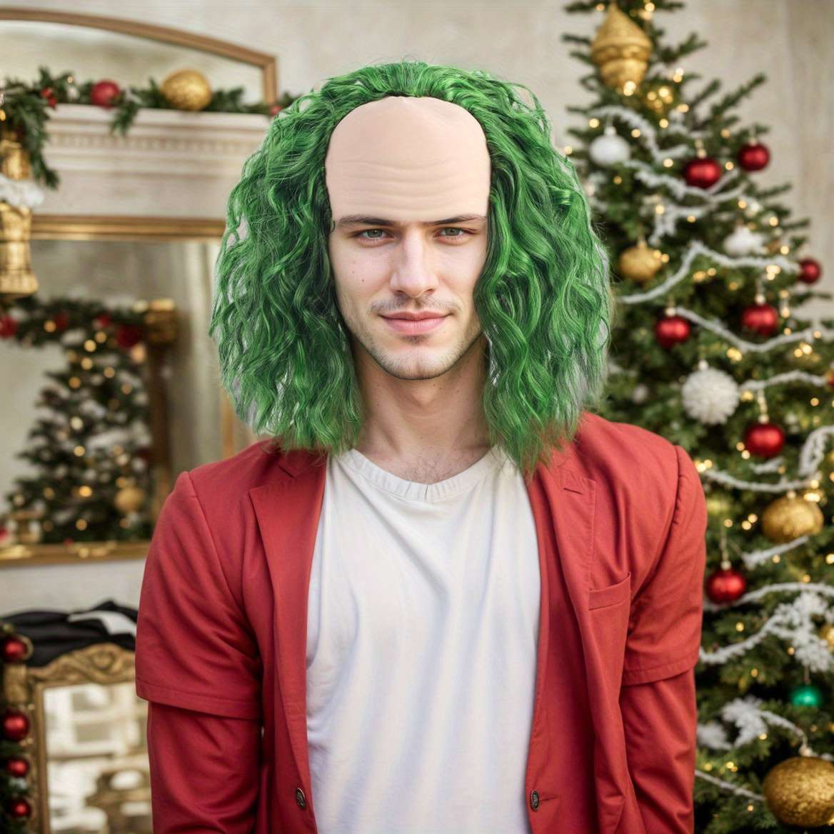 1Pc Green A Fashion Design Wig