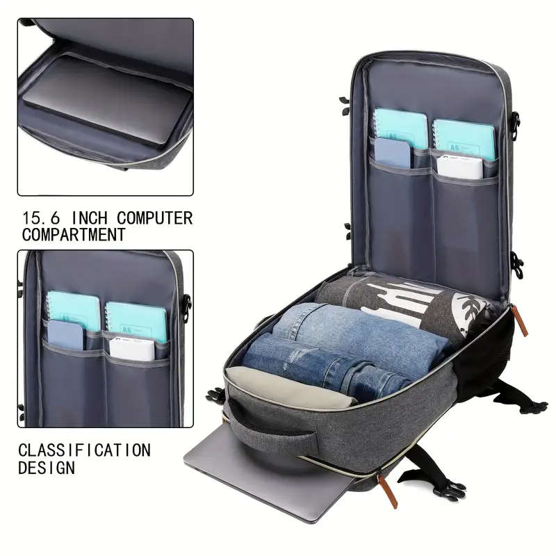 1pc A Travel Backpack For Men An Airline-approved Shoe Compartment Backpack