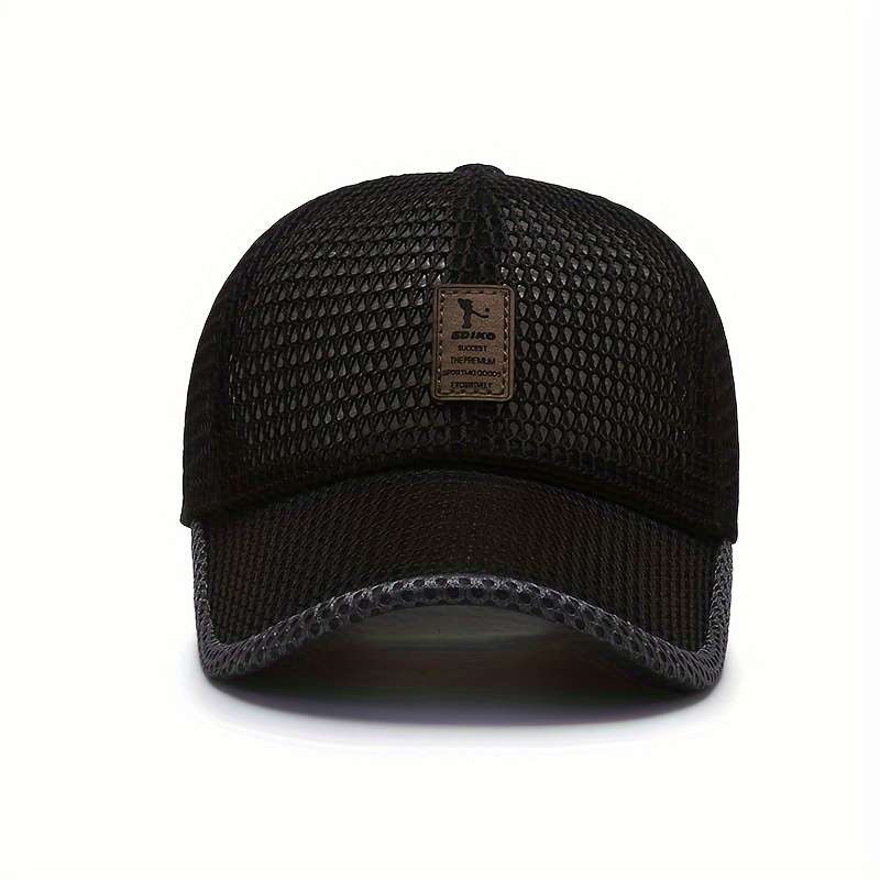 1pc Breathable Mesh EDIKO Breathable Mesh Baseball Cap Unisex Woven Textile Material 80% H