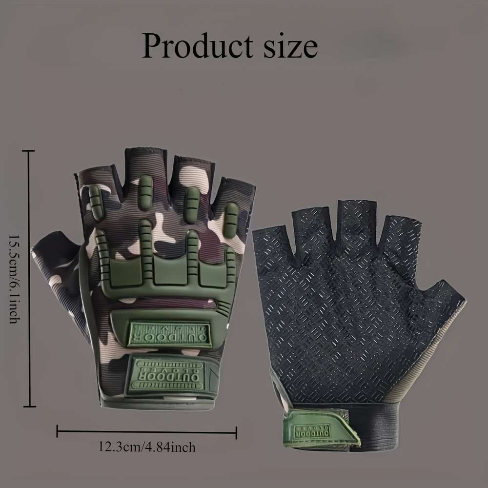 1 Pair Black Outdoor Sports Gloves