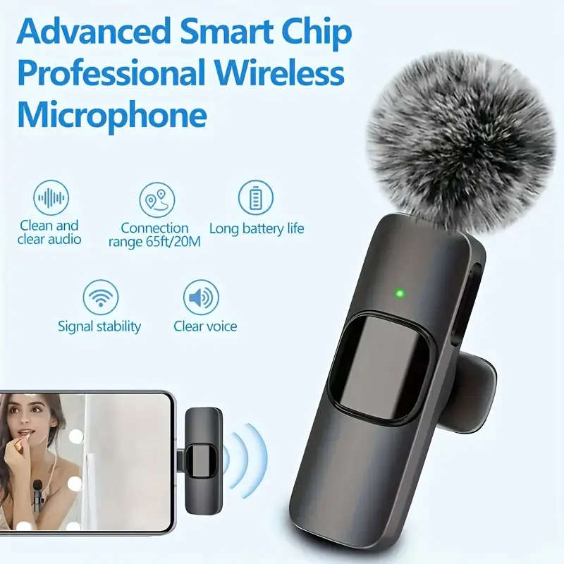 Wireless Noise-Canceling Lavalier Microphone