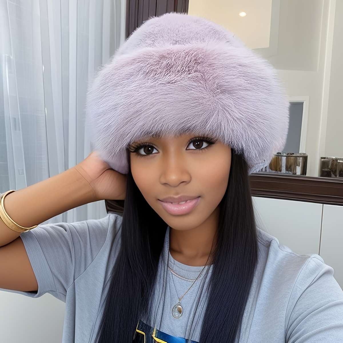 Thickened Warm Windproof Fisherman Hat New Women'S Winter Mongolian Coldproof Hat