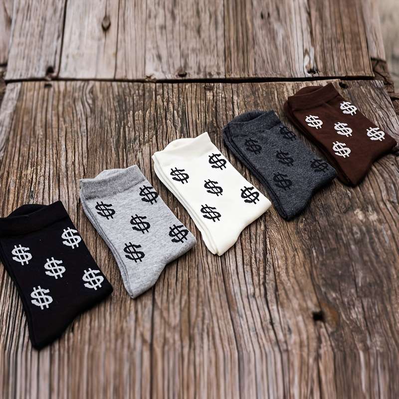 5 Pairs Mixed Color One Size High Elastic Socks