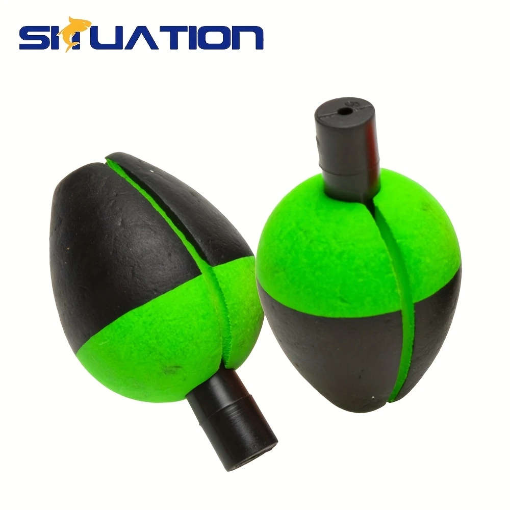 10Pcs Green EVA Elliptical Fishing Floats