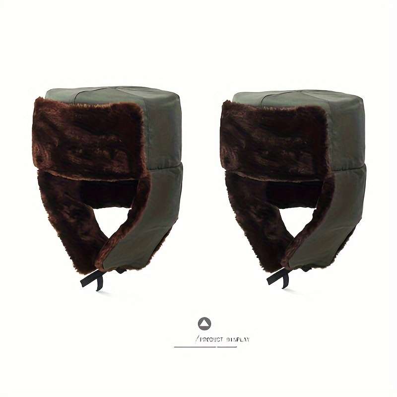 Hat Army Green Brown Velvet