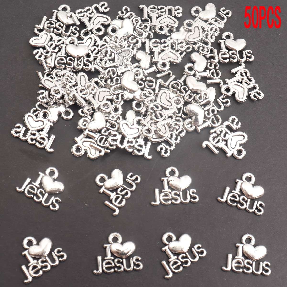 1 Piece Antique Silvery Jesus Theme Pendant