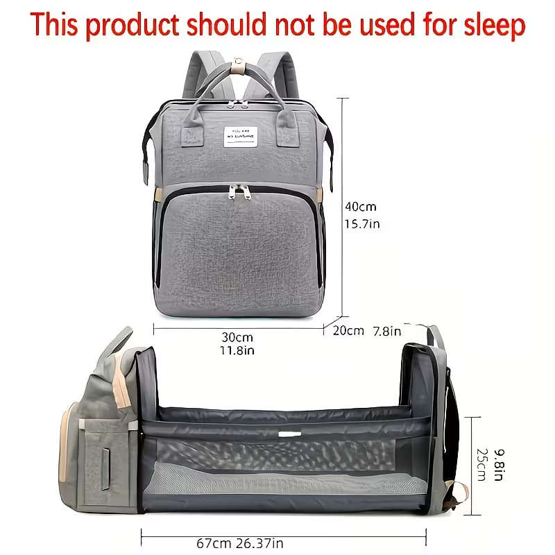 2 in 1 Stroller Organizer Diaper Shoulder Bag