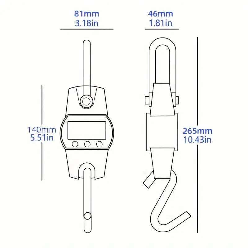 300kg Portable Mini Crane Scale - Blue