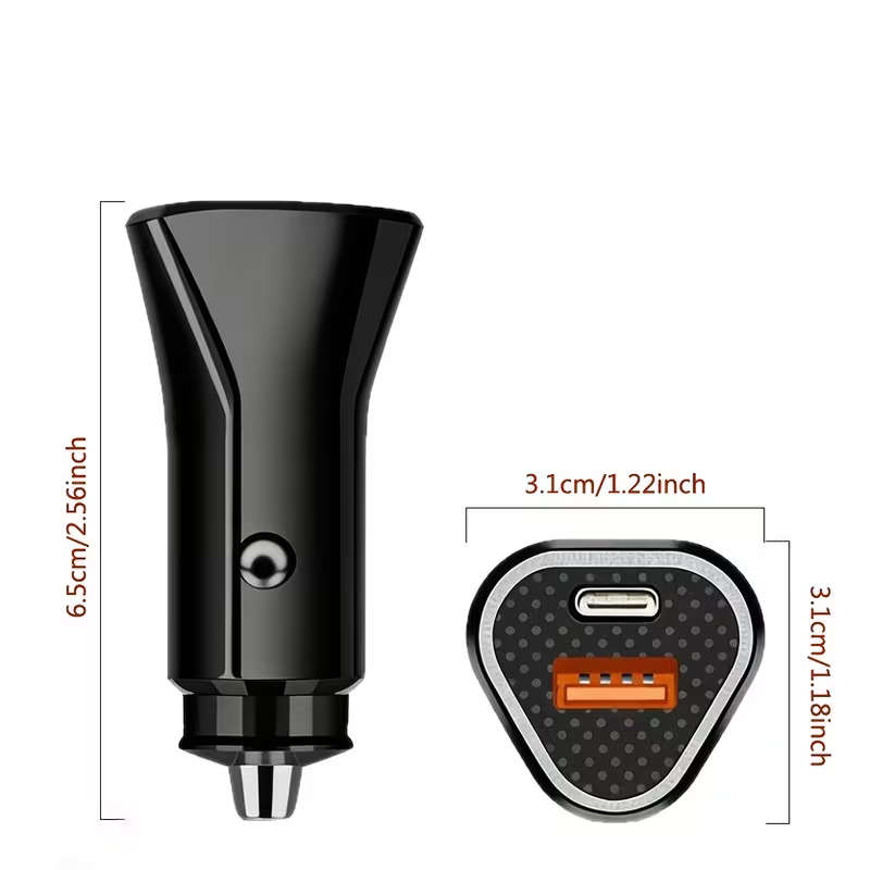 3.1A Fast Charging Dual Port USB Charger Car Cigarette Lighter Adapter