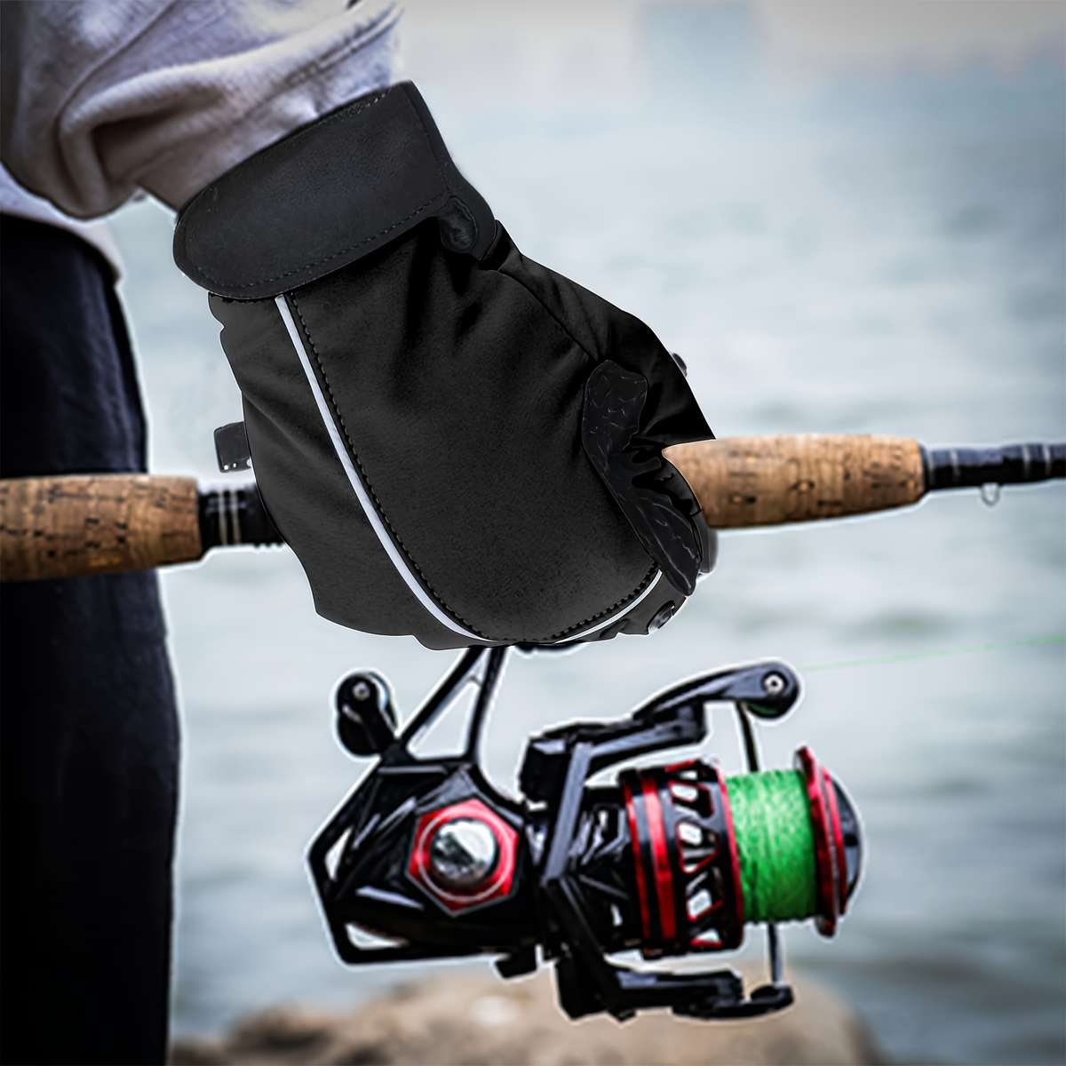 1 Pair Black Size L Warm Gloves