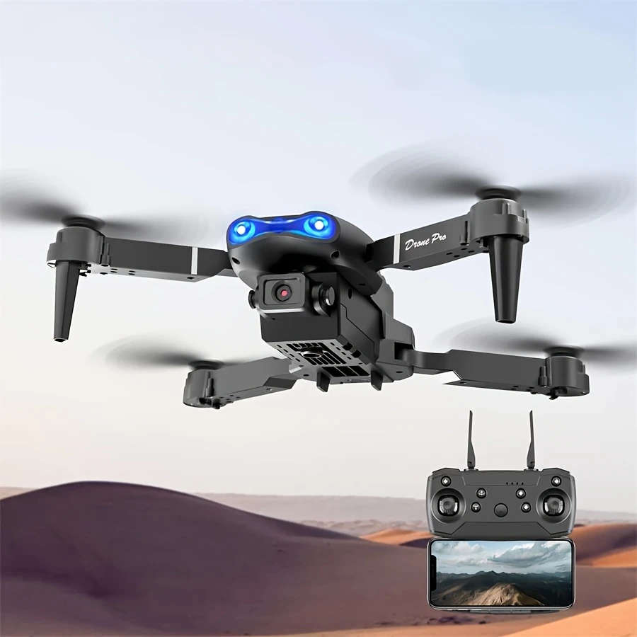 1pc E99 Foldable Drone with 1080P Camera Beginner-Friendly RC Drone USB Rechargeable Wireless Enable
