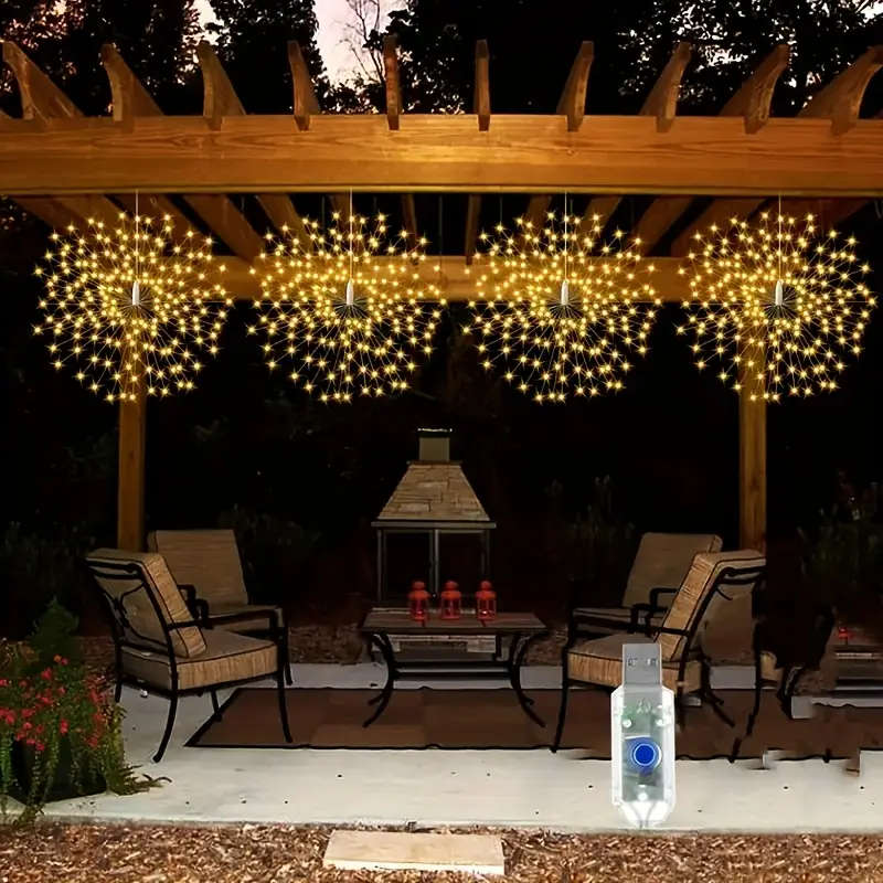 4 Strings Of Led Fireworks Colourful