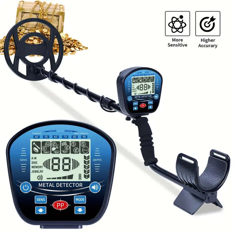 Professional 10" Coil Metal Detector with LCD Display