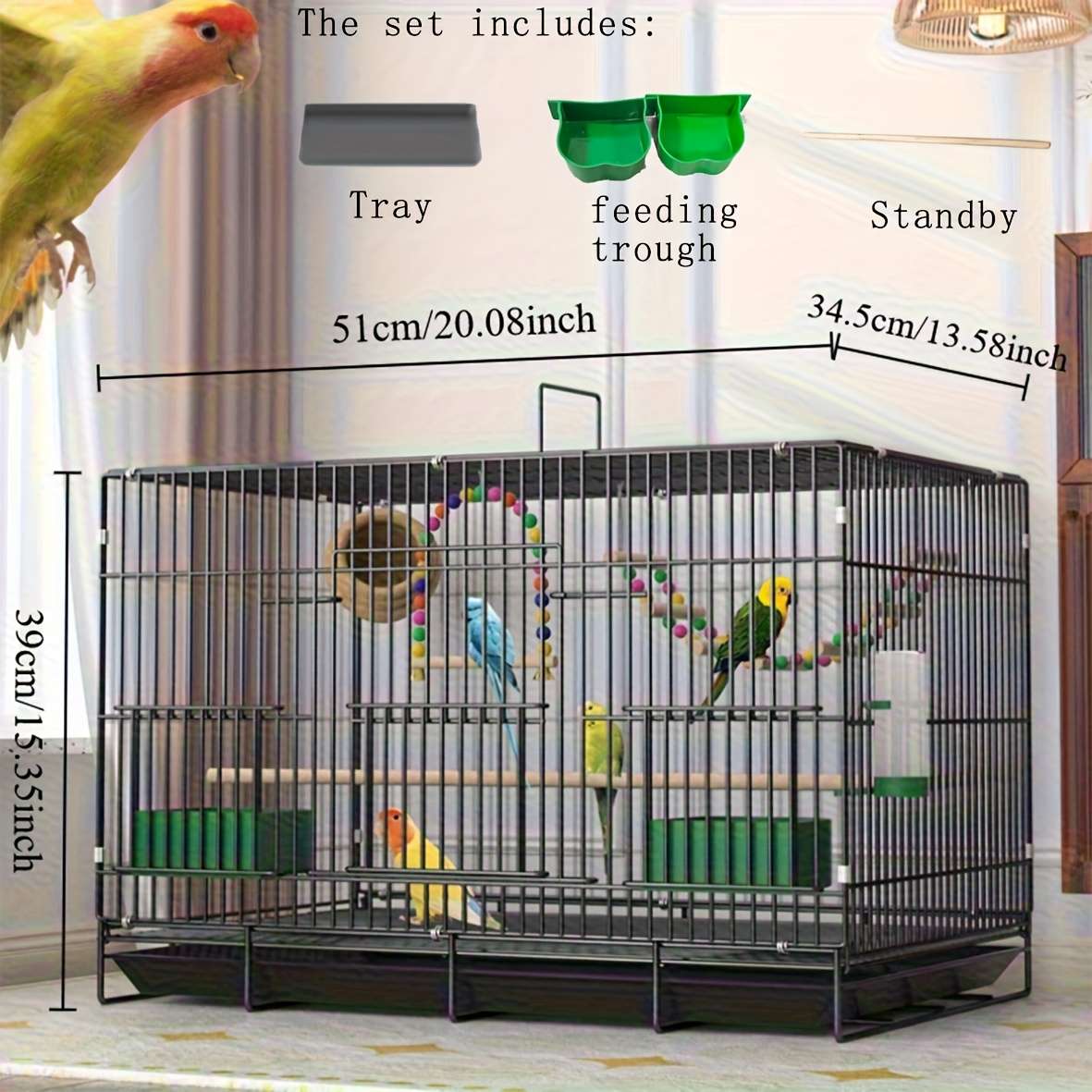 1pc Beige Color Pet Cage