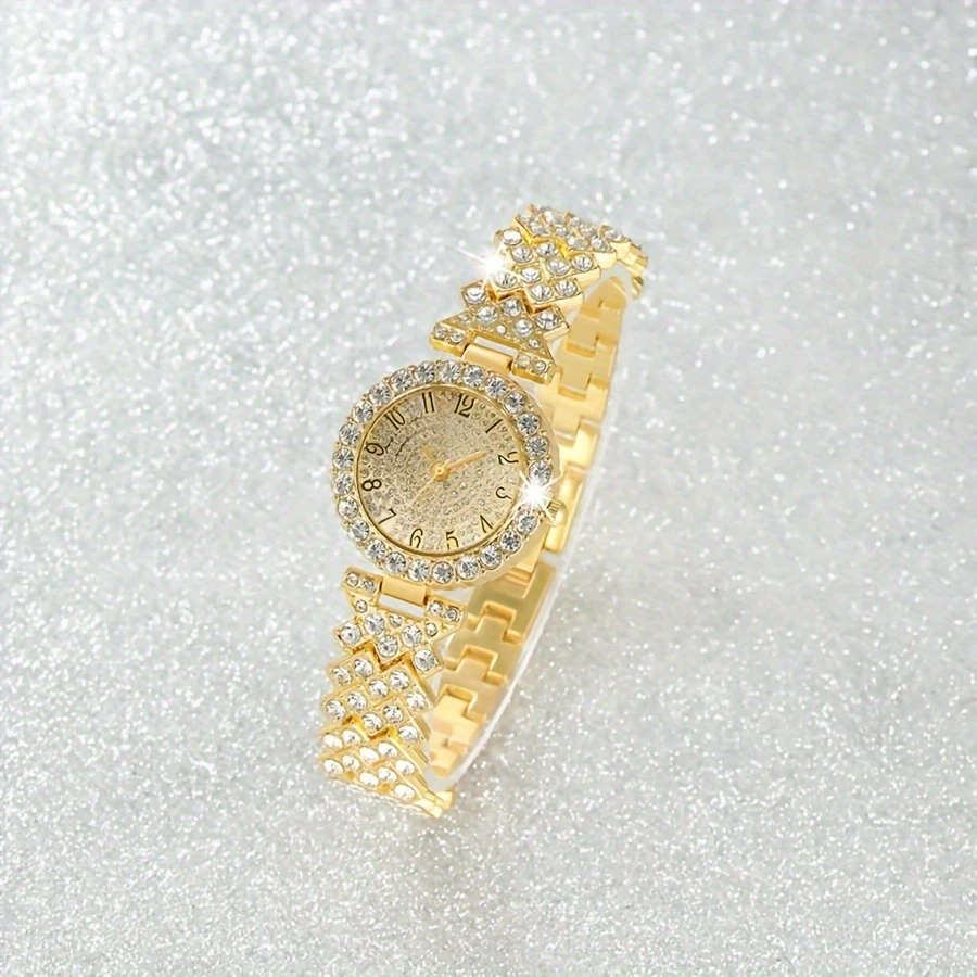 2-Piece Elegant Rhinestone Watch Set