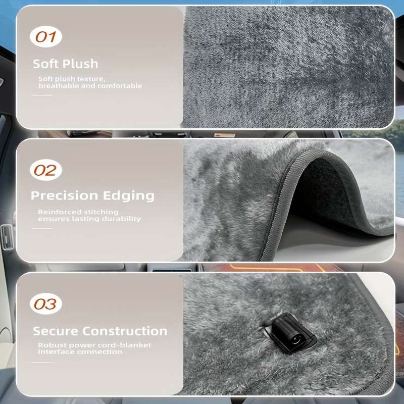 1pc Black 160x80cm 62.9x31.4inch Heater