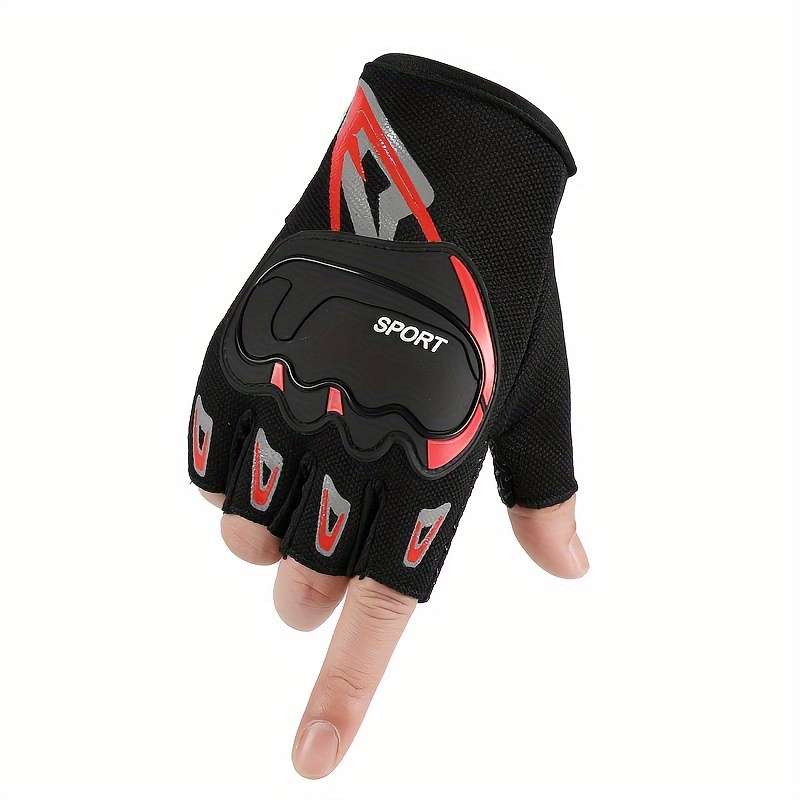 1 Pair Red Outdoor Sports Gloves