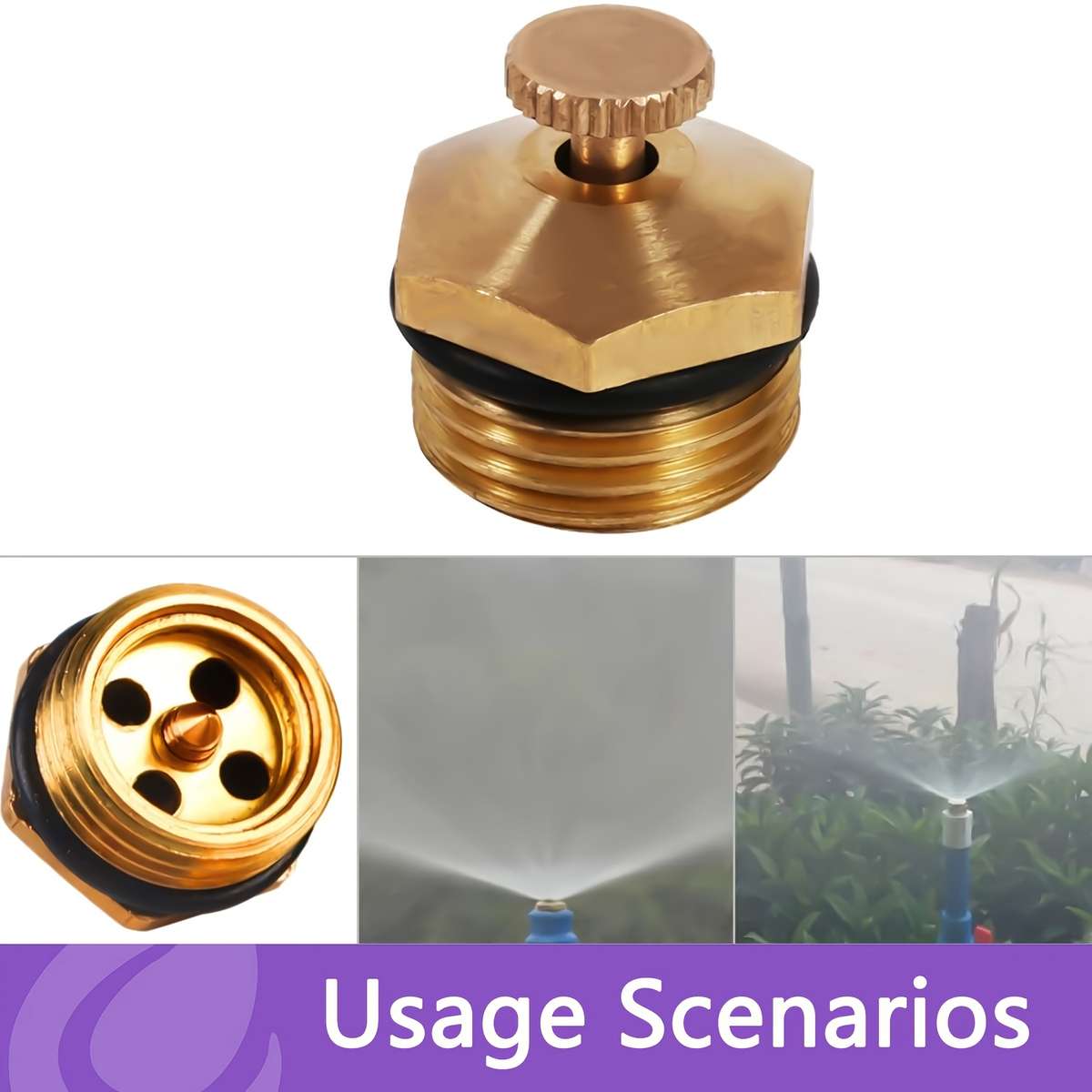 5Pcs Misting Brass Adjustable Centrifugal Atomizing Nozzle