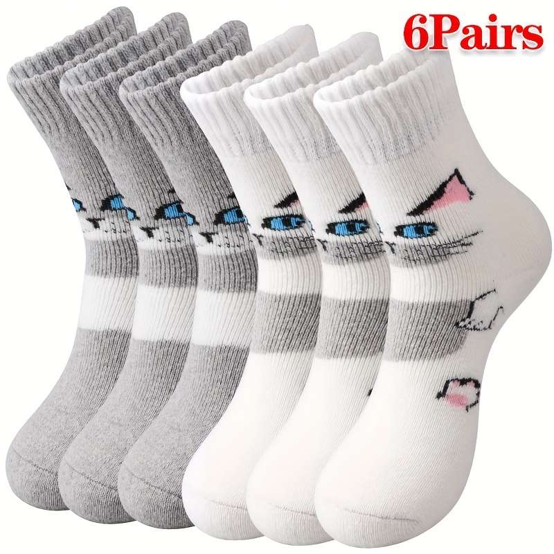Sock 6Pairs White  One Size