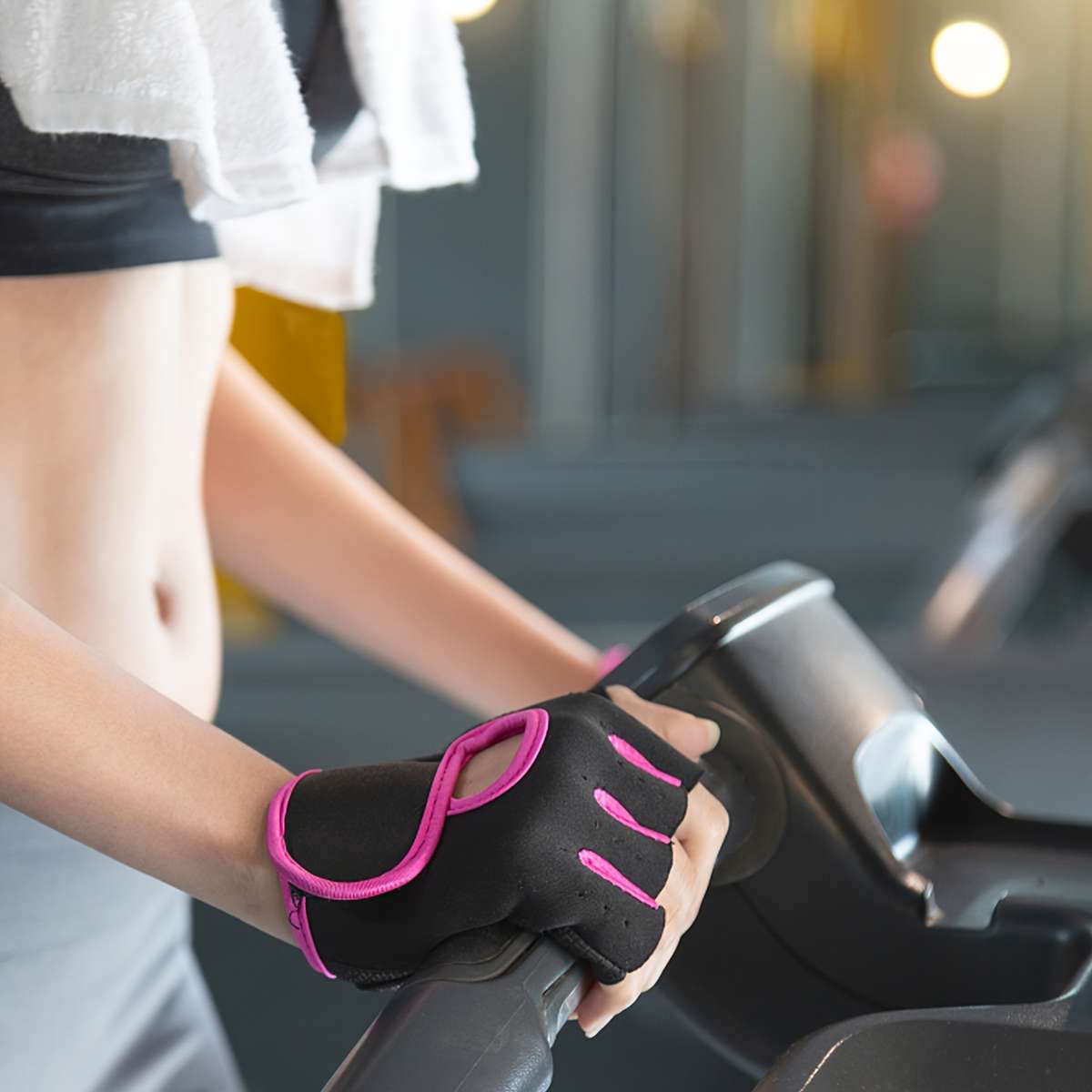 1 Pair Black Size M Outdoor Sports Gloves