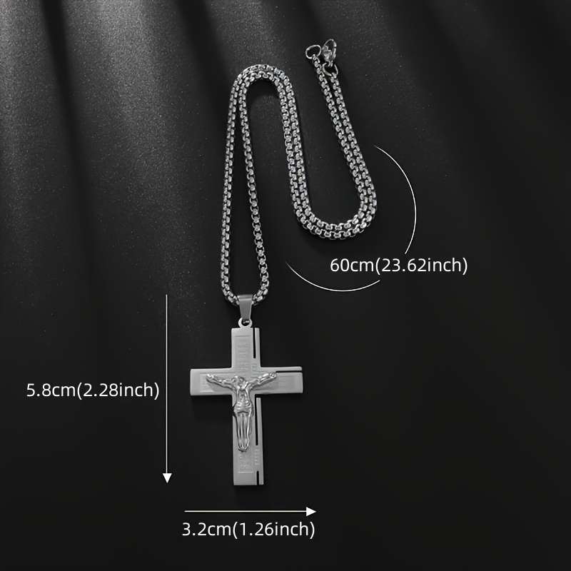 Silvery Jesus Theme Pendant