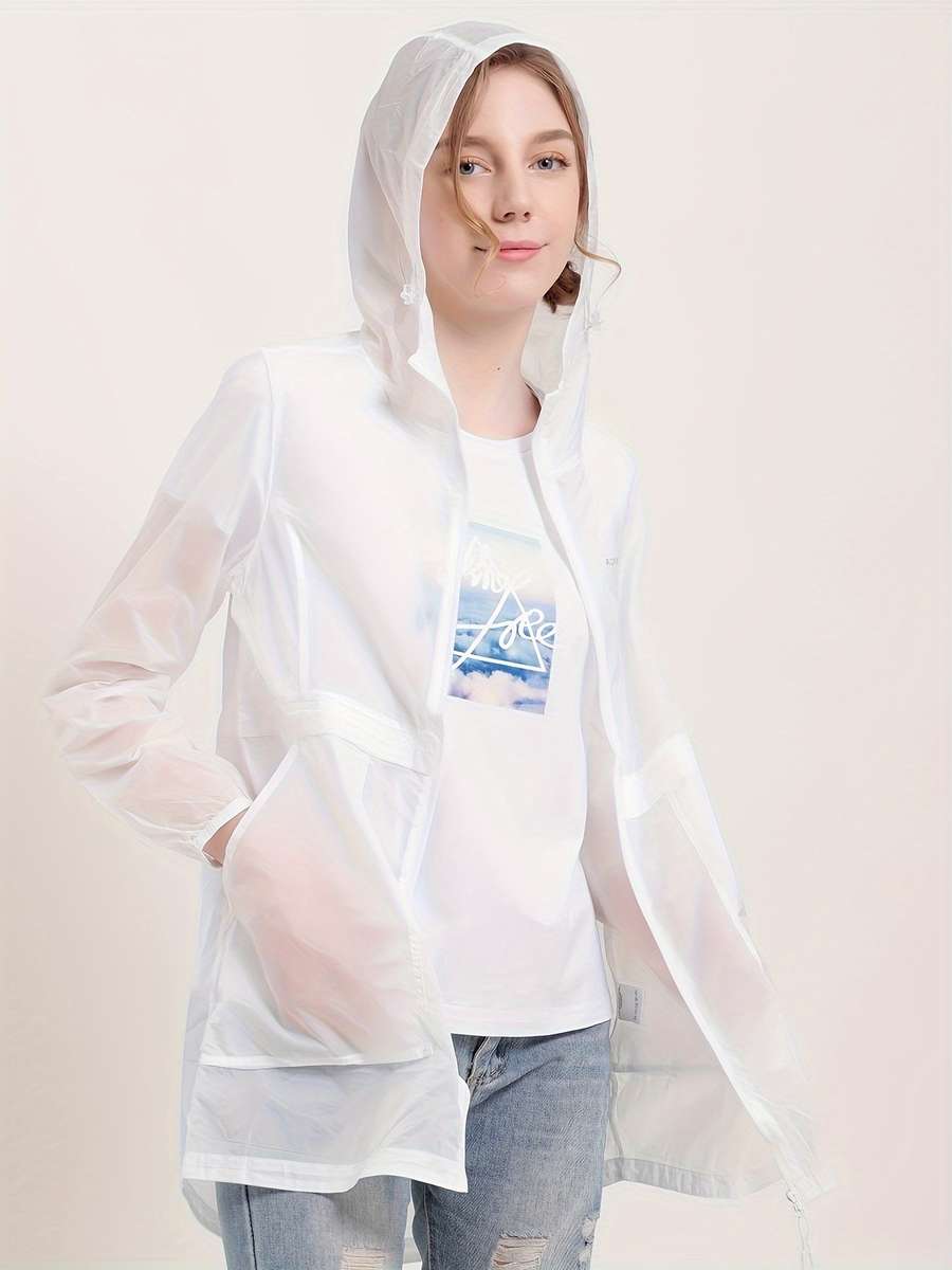 Raincoat White Size Asian S
