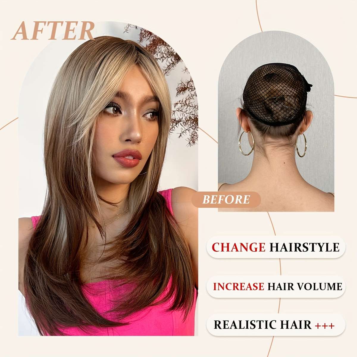 1Pc Style1 60.96cm Fashion Design Wig