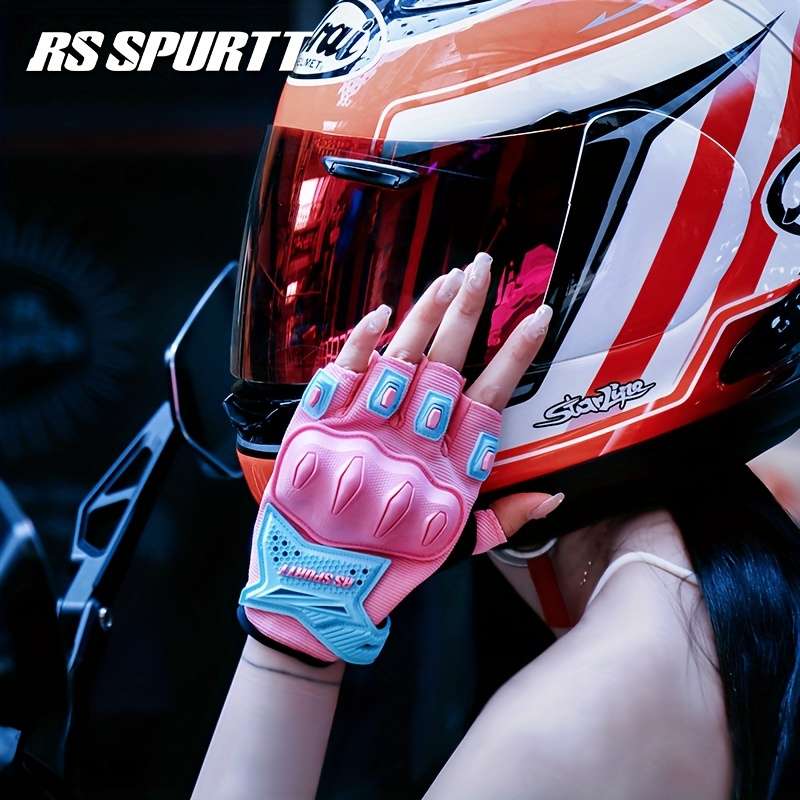 1 Pair Pink Size L Outdoor Sports Gloves